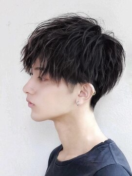 リップス 仙台ロフト(LIPPS) 無造作質感　ディープレッドマッシュ