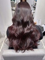韓国ロングレイヤーカットカシスカラー