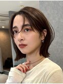 『サザワ』フェザーパーマチェリーブラウンミニウルフ