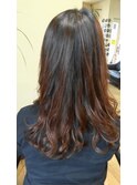 根元のくせを伸ばし毛先にゆるふわデジパ