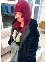 シャルティア 岩国(SHALLTIA)&nbsp;ハイトーン/チェリーレッド/ワインレッド/姫カット/切りっぱなし