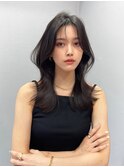 韓国風/外巻き/ハイレイヤー/20代/10代/ミディアム