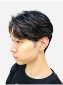 20代30代◎刈り上げセンターパート×骨格補正カット眉毛カット