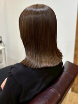 リッチ 横須賀中央店(Rich)&nbsp;外ハネ 髪質改善ストレート オリーブグレージュ 透明感カラー