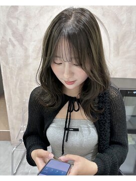 ノー バイ イオエ 西梅田(no. by ioe) ブリーチなしカラー/髪質改善/ミルクティーベージュ/小顔ヘア