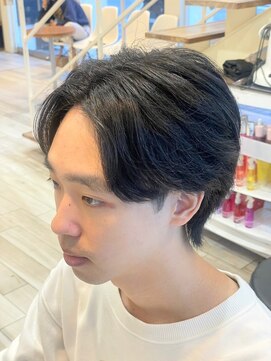 横須賀men'sニュアンスパーマフェザーパーマセンターパート眉毛