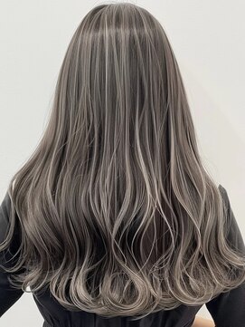 ネックス 表参道本店(nex) デザインカラーレイヤーカットウェットヘアオリーブベージュ白髪