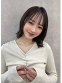 ダークアッシュ外はねボブくびれボブレイヤーボブ恵比寿