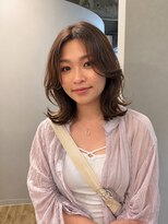 カノエ(canoe)&nbsp;ピンクラベンダー　レイヤー　顔周りカット20代【赤坂大濠】
