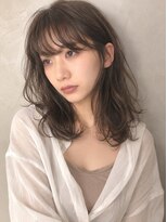 アン 柏店(un)&nbsp;◆無造作ミディアムでイメチェン/小顔前髪/アッシュベージュ