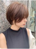 柔らか質感!大人可愛い丸みショートボブ☆