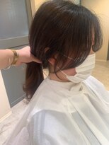 アリーズ シブヤ(ALLYS shibuya)&nbsp;結んでも可愛い後れ毛カット　韓国ヘア　うぶバング