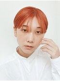 ナチュラルスタイルにも似合うオレンジカラー　カッパーショート