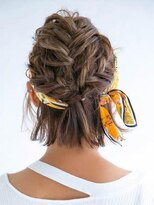 アース 三軒茶屋店(HAIR&MAKE EARTH) 三軒茶屋_ミディアム_ボブ_ボブアレンジ_バンダナ_ナチュラル_