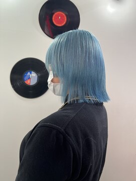 デート 下北沢(DATE) ダブルカラーブルーベージュカラーケアブリーチハイトーンカラー