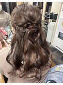 ハートハーフアップ