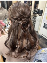 ハートハーフアップ
