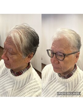 アクティフ(actif) 70代男性のイメチェンヘア/ビフォーアフター/ヘッドスパ