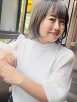 ヘアメイク マルナ 本店(HAIR MAKE MALUNA) 【MALUNA ヒマワリ】レイヤーボブ×ミントアッシュカラー