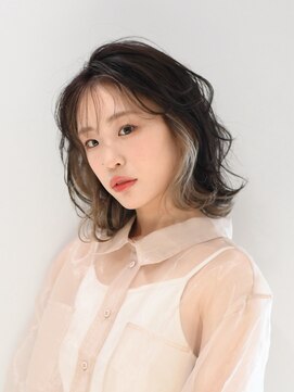 アース 鶴見店(HAIR&MAKE EARTH) くびれボブ×インナーカラー