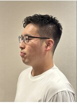 銀座マツナガ 浅草店&nbsp;ナチュラルパーマ アイロン 刈り上げ アップバング 短髪