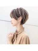 【Moana Lua】#ショートボブ#小顔ショート#ベージュ