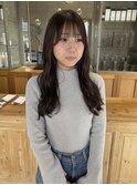 ロング×グレージュ