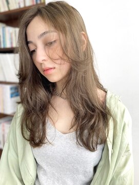 ベチカ(vetica) ロングレイヤー/オリーブグレージュ/ブリーチなしダブルカラー