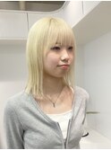 ◎ブロンドハイトーンカラーデザインカラーアンブレラカラー金髪