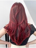 ロング顔周りレイヤー美髪韓国ヘア_ba518971