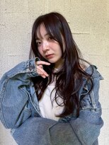 リト(riTo) くびれヘアアプリコットオレンジ夏ハイライトカラーレイヤー