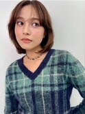 愛され顔まわりレイヤータッセルボブベージュ