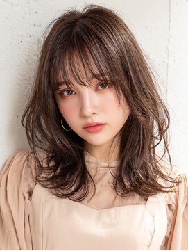リンク(Link Hair&Spa) ミディアムレイヤー/小顔顔まわりカット/髪質改善