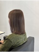 明るい白髪染めで透明感カラー　アッシュベージュ