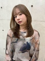 ユイマァル 岡山店(YUIMARL)&nbsp;前髪カタログ20代30代40代ハッシュカットミルクティーベージュ