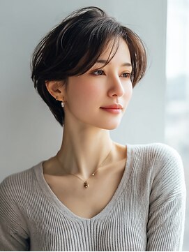 レリーノーブル 西宮北口(RelyNoble) 美肌カラー×髪質改善ボブで透明感アップ[西宮北口/髪質改善]