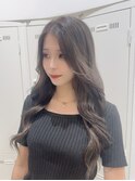 グレージュ/ロング/透明感/韓国風/ゆるふわ/平塚