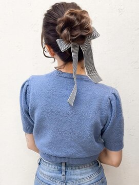 セルカ 新宿(CERCA) 小川/スタッフヘアメ5日目/おだんごヘア新宿