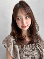 アグノス 青山(Agnos) デジタルパーマ外ハネボブワンホンレイヤーダークブルー美髪