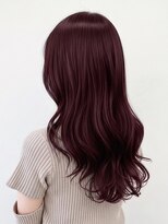 ビビ バイ マグ 岡谷店(bivi by Mag)&nbsp;髪質改善◎ふんわりパーマ×ワインレッド/大人可愛い艶カラー
