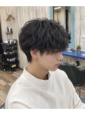 20代30代メンズ/韓国マッシュ/無造作パーマ/束感/¥7500