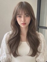 ユーフォリア 青山(Euphoria)&nbsp;韓国風パーマ薄め前髪韓国レイヤーバタフライカットグレージュ☆