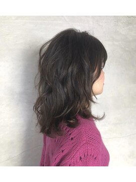 コミレ(COMILE) ラフミディパーマ　アッシュブラウン