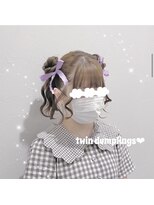 ヘアセット アリエス 新宿駅前店(aries)&nbsp;毛先出しツインお団子♪