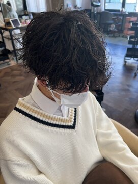 ロット 横浜(lot) メンズ韓国マッシュ束感ツイスパブルーブラック[横浜駅]