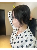 セミロング/オルチャンヘア/ワンホンヘア/ミントベージュ