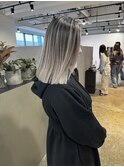 サラサラな髪質とピッタリなバレイヤージュ_contrast gray_