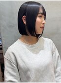 メルティカラー似合わせカットウェーブミディアム縮毛矯正ボブ