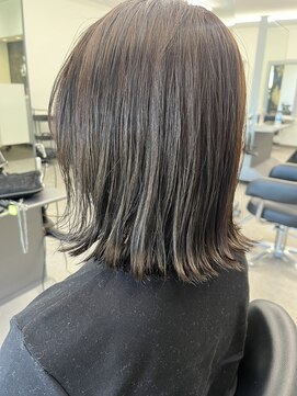 ガルボヘアー 桟橋店(garbo hair) オリーブグレージュ トリートメント ボブ 大人女子