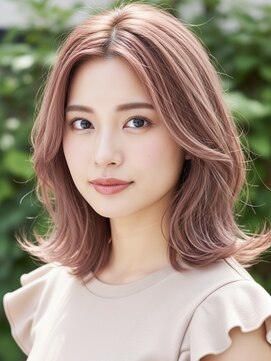 リル 茅ヶ崎(Liru:) くびれヘア/アプリコットオレンジ/ハイライトカラー/茅ヶ崎